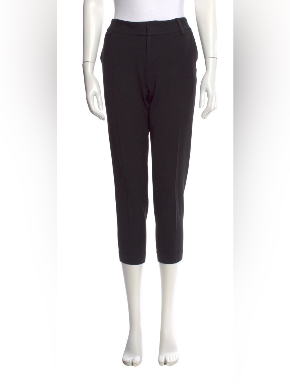 Alice + Olivia Black Cropped Tapered Ankle Pants